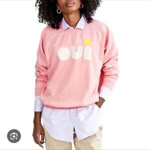 Clare V Oui Sweatshirt in Rose Pink Size XL
